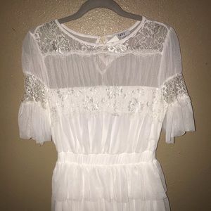 White lace dress